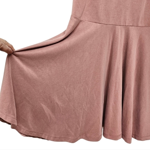 Lovers + FRIENDS Sweet Things Fit & Flare Dress, Backless Tie Neck Pink - Picture 3 of 9